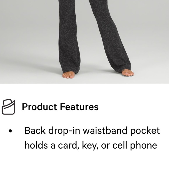 LULULEMON Groove Pant S High Rise Pant NULU ALIGN Leopard Camo Deep Coal Multi - Picture 7 of 15